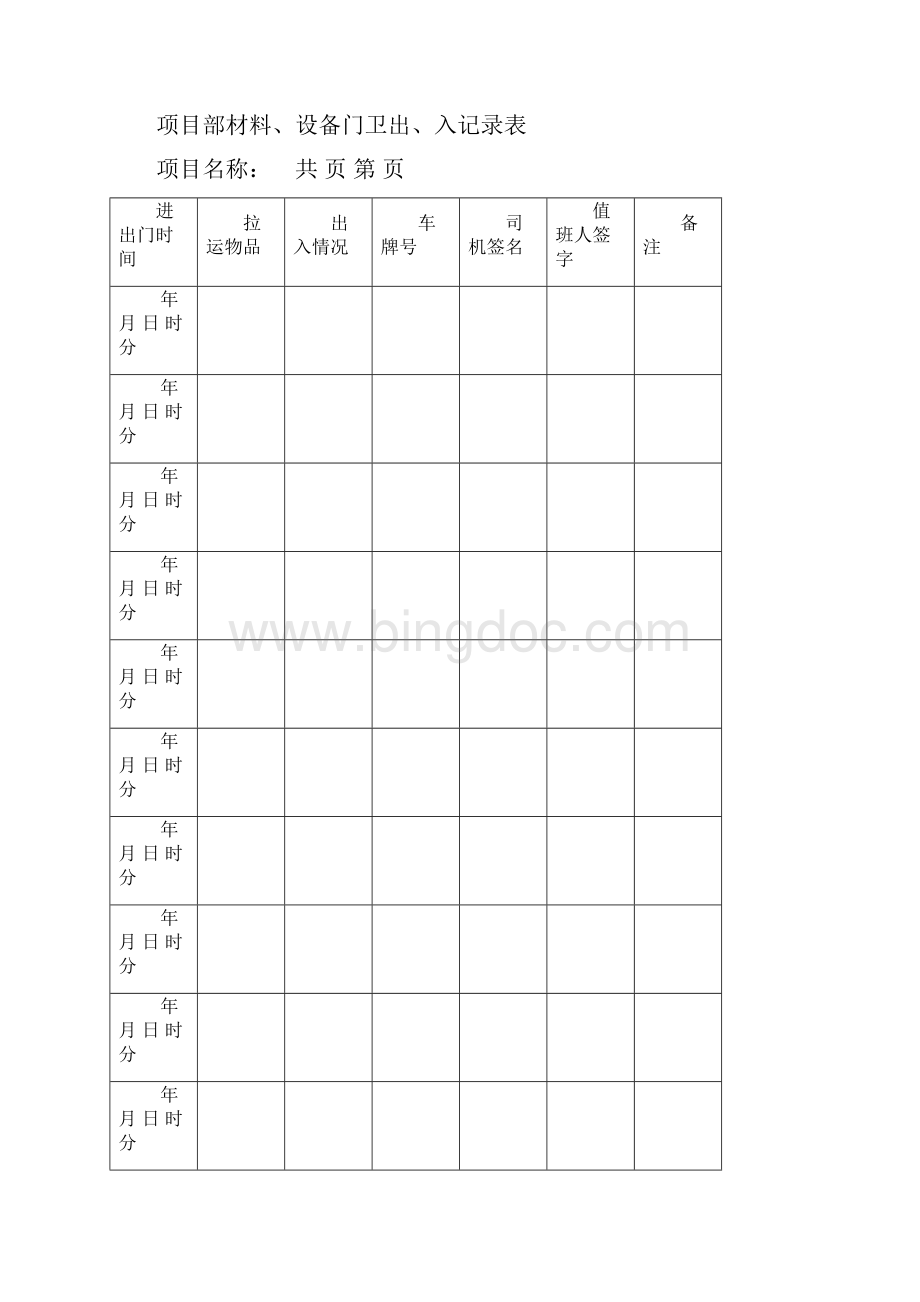 进场物资登记表Word文档下载推荐.docx_第3页