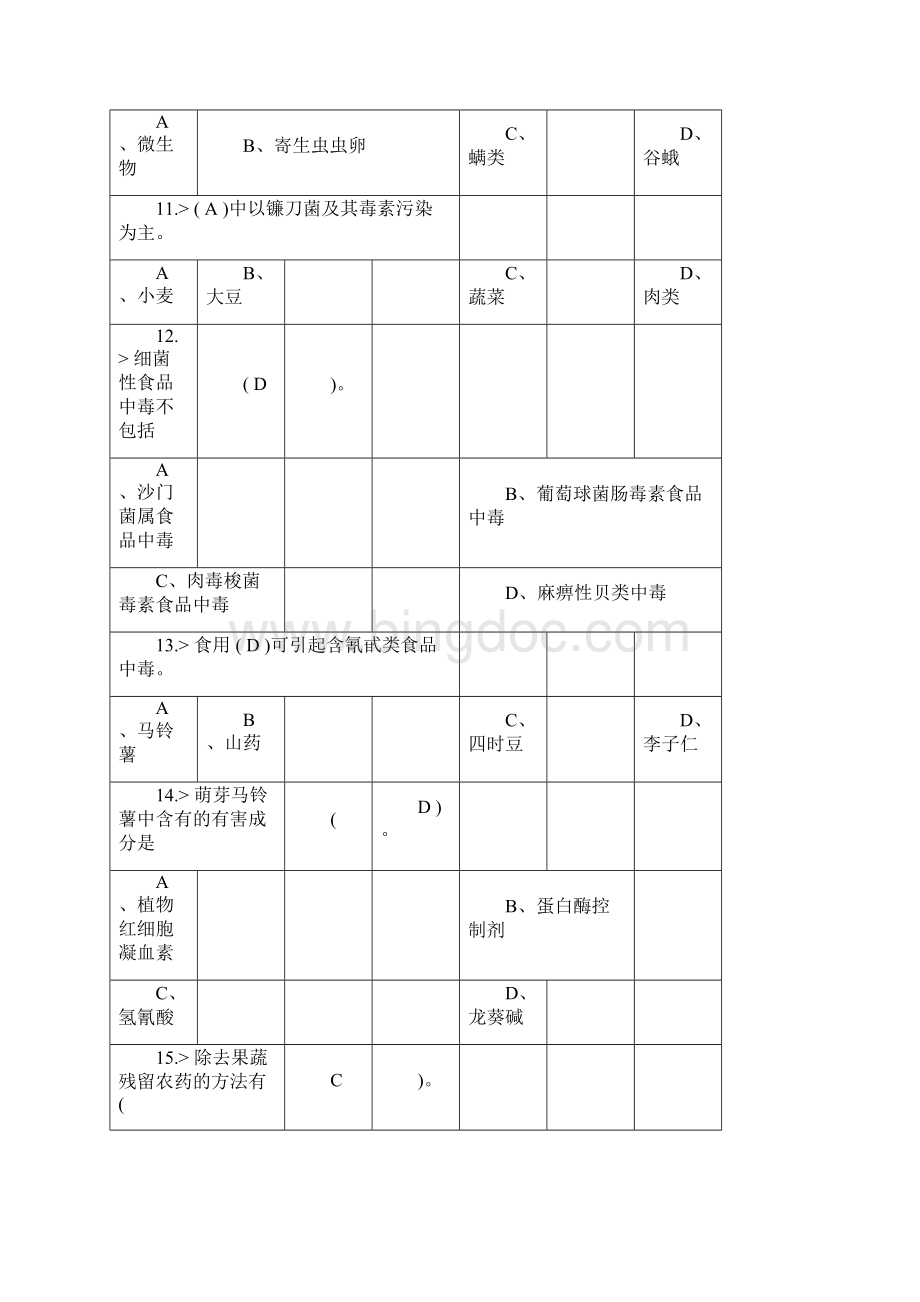 完整版中式烹调师初级工理论模拟试题答案Word文档格式.docx_第3页