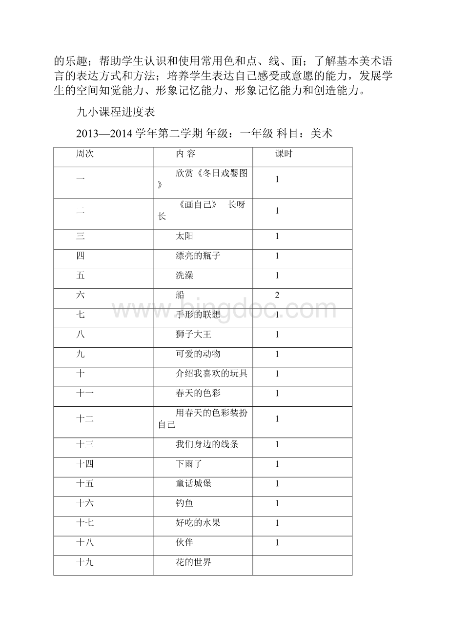 人教版小学一年级下册美术教案Word格式.docx_第3页