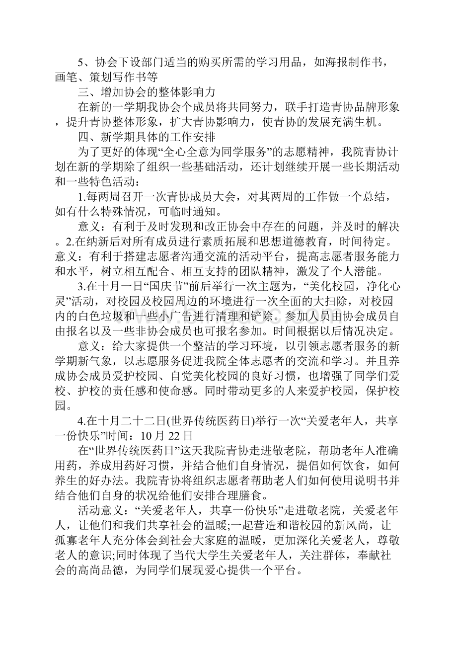 青年志愿者协会年度工作计划完整版Word格式.docx_第3页