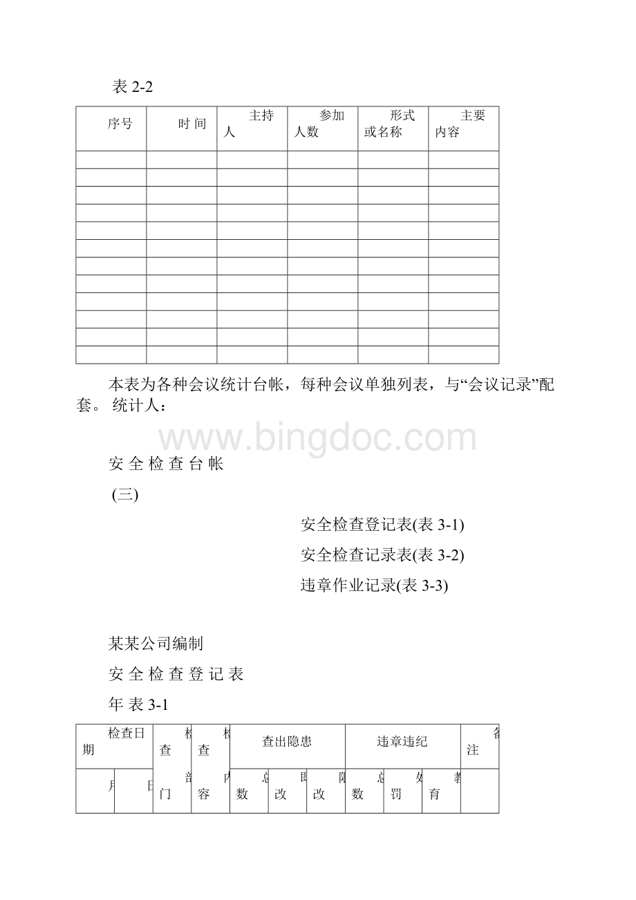 安全生产标准化台账记录范本.docx_第3页