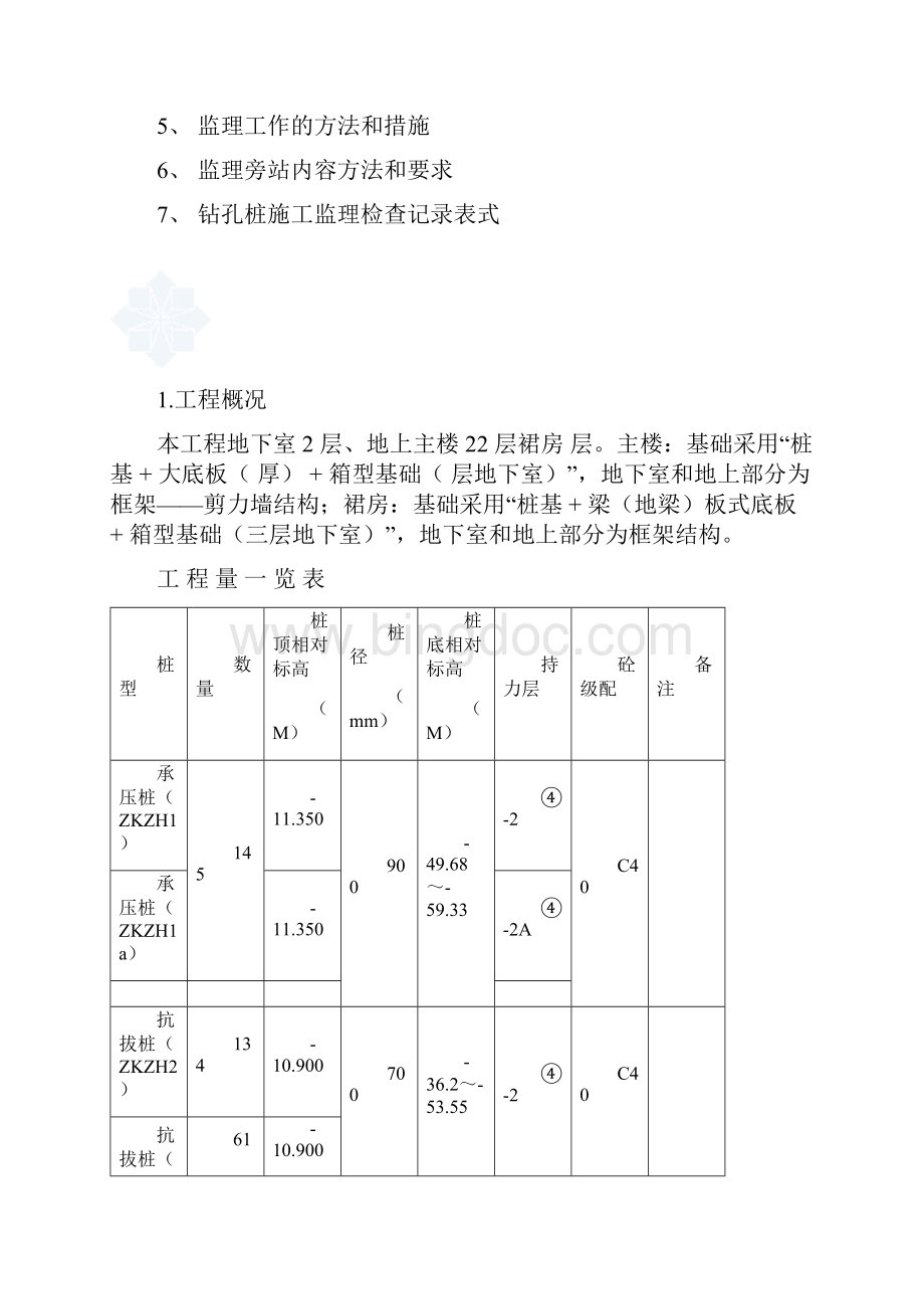 高层住宅工程钻孔灌注桩监理细则secretWord文档格式.docx_第2页