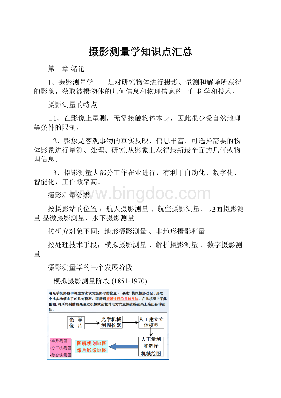 摄影测量学知识点汇总Word下载.docx