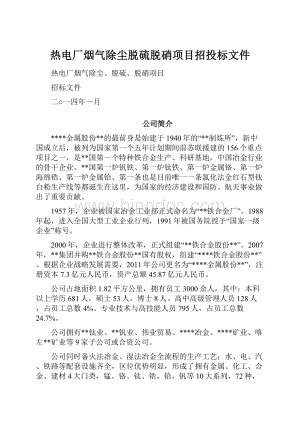 热电厂烟气除尘脱硫脱硝项目招投标文件.docx