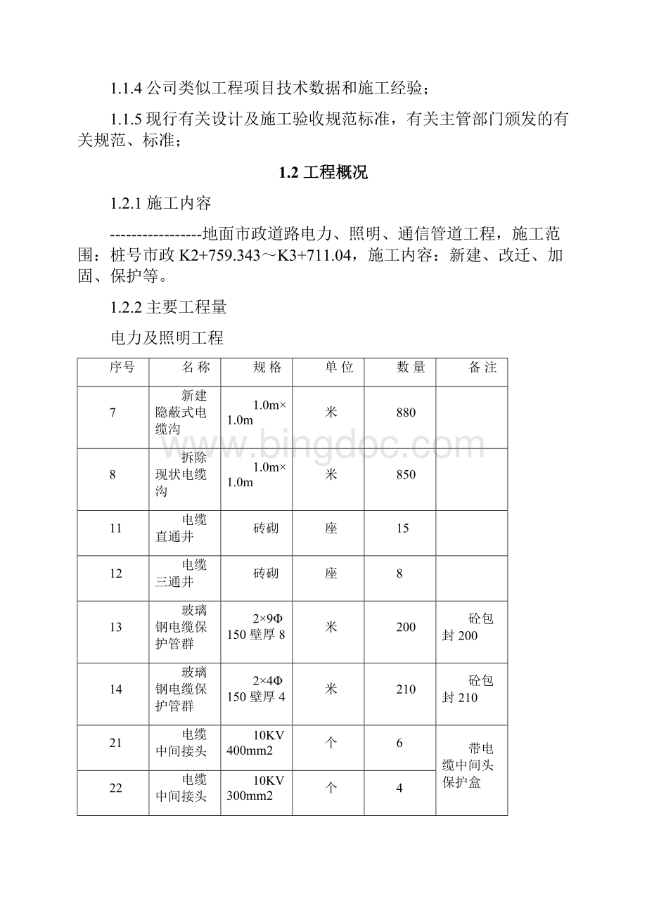 市政道路电力照明通信管道工程施工方案1Word格式文档下载.docx_第2页