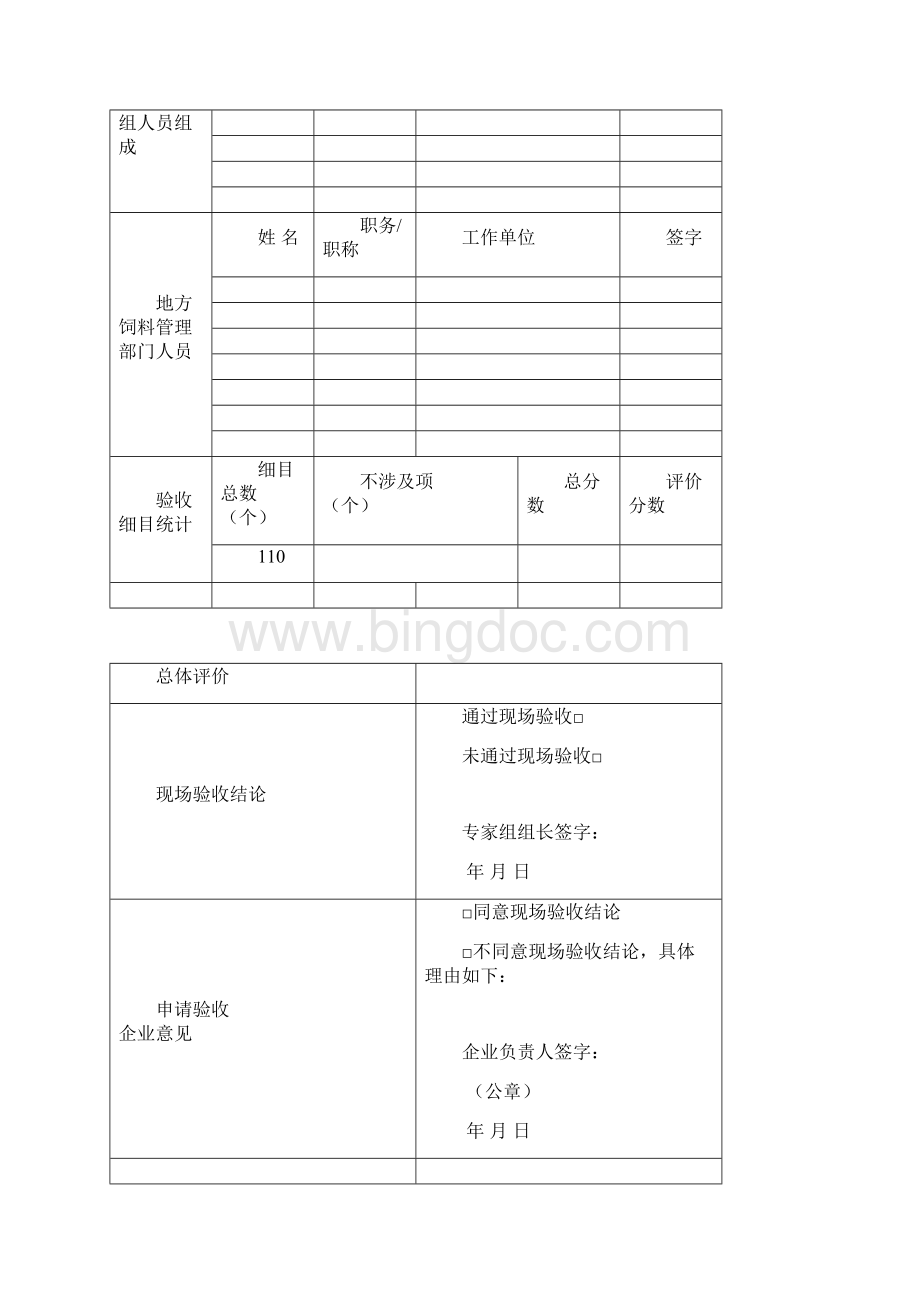 饲料质量安全管理规范示范企业现场验收表Word文件下载.docx_第3页