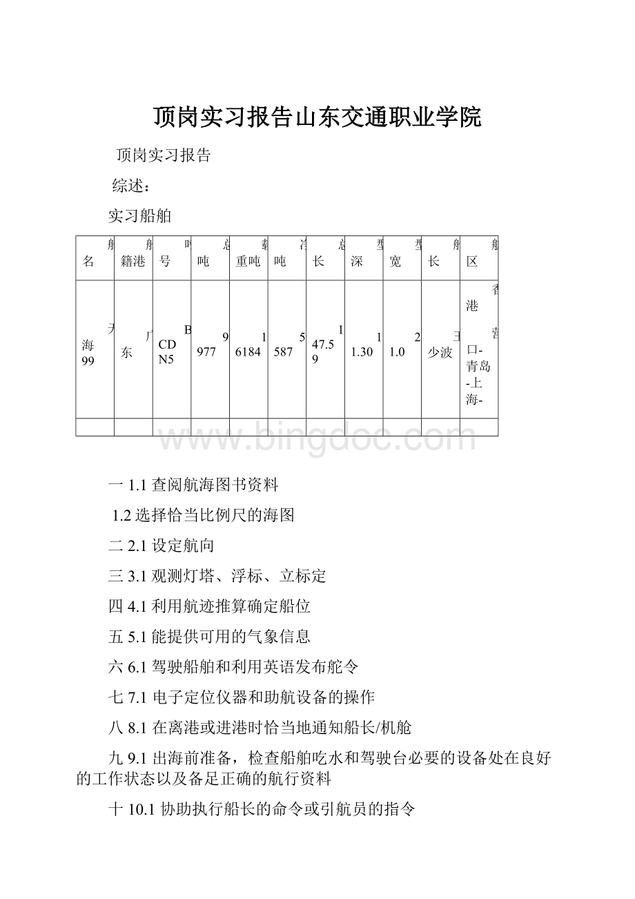 顶岗实习报告山东交通职业学院文档格式.docx