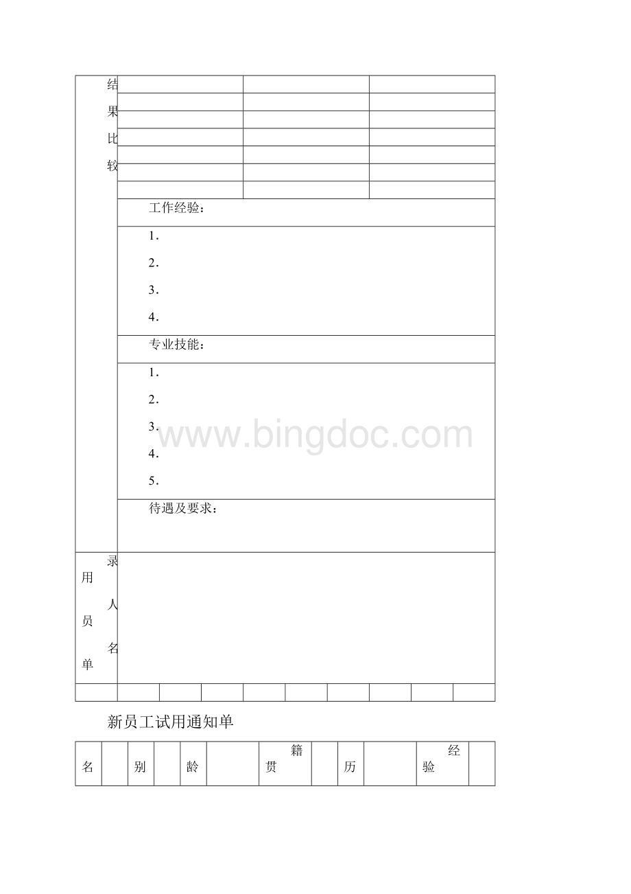 企业员工管理制度专用表格Word文档格式.docx_第3页