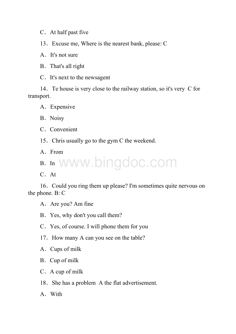 开放英语英语11机考题库.docx_第3页