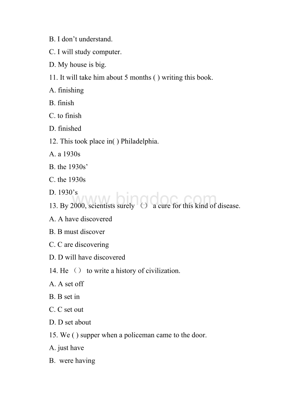 份考试大学英语3第一次作业doc.docx_第3页