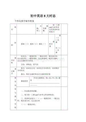 初中英语8大时态.docx