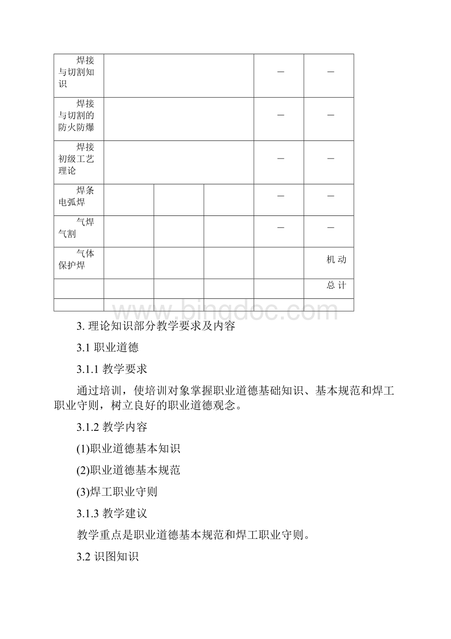 电焊工培训计划及大纲初中级资料讲解文档格式.docx_第3页