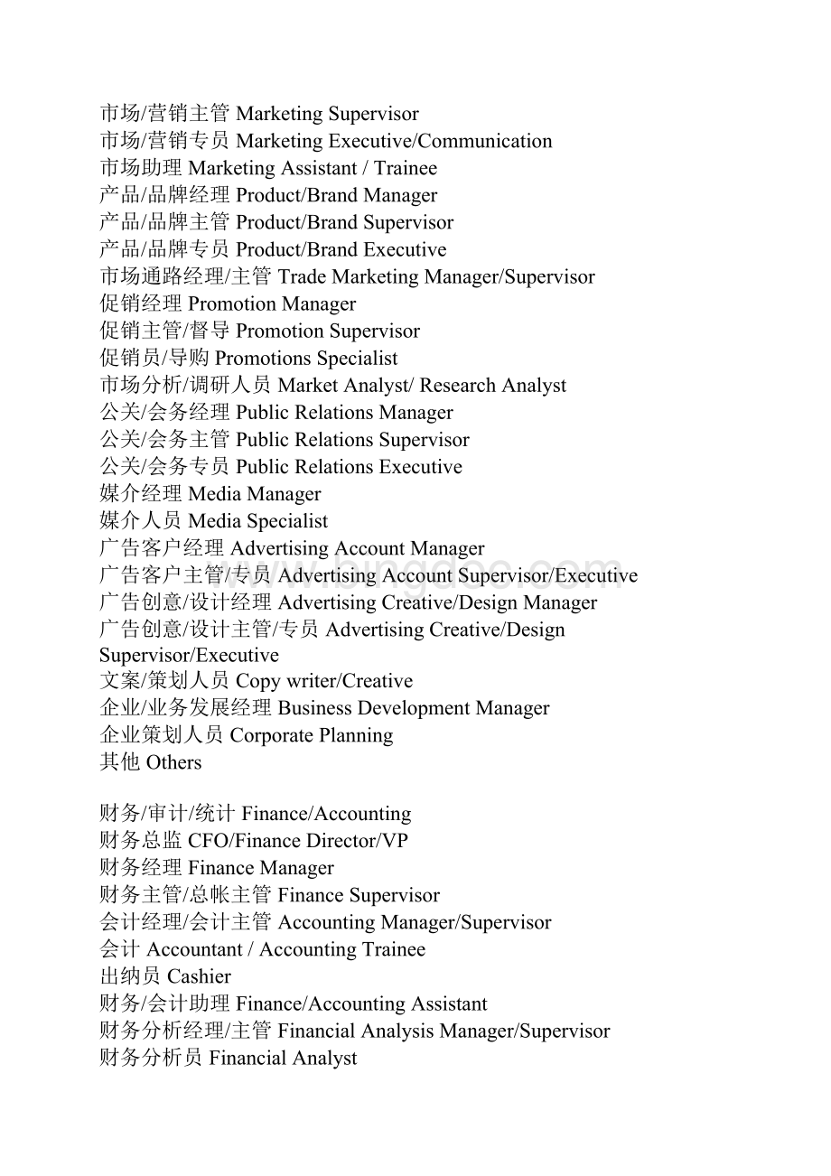 职位英语一览表.docx_第3页