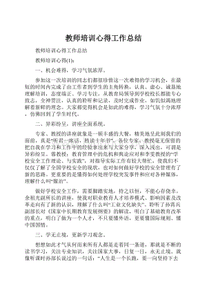 教师培训心得工作总结.docx