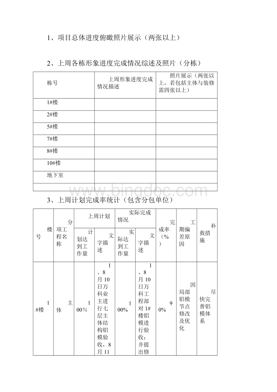 最新项目周报模板docWord文件下载.docx_第2页