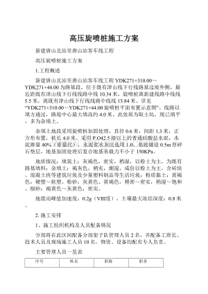 高压旋喷桩施工方案.docx