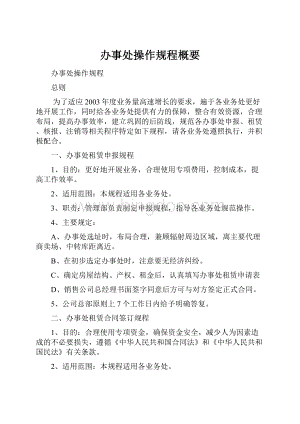 办事处操作规程概要文档格式.docx