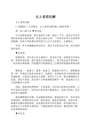 太上老君注解文档格式.docx