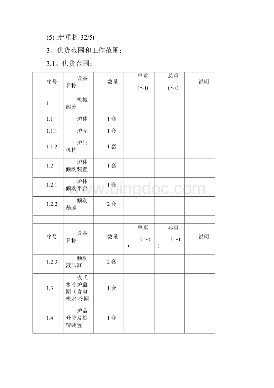 完整版5t电弧炉招标技术文件1009Word格式文档下载.docx_第2页