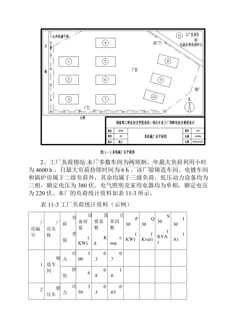 工厂供电课程设计报告示例文档格式.docx_第2页