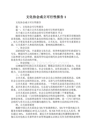 文化协会成立可行性报告1.docx