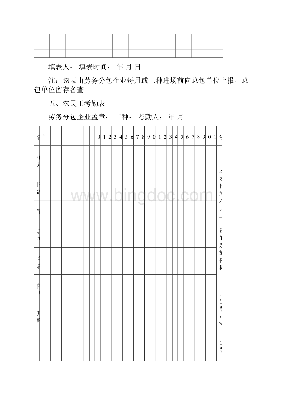 农民工考勤表Word格式文档下载.docx_第2页