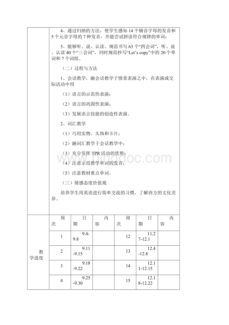 鲁科版英语四年级上册全册教案Word文档下载推荐.docx_第2页