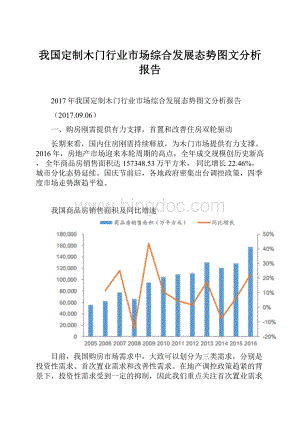 我国定制木门行业市场综合发展态势图文分析报告文档格式.docx