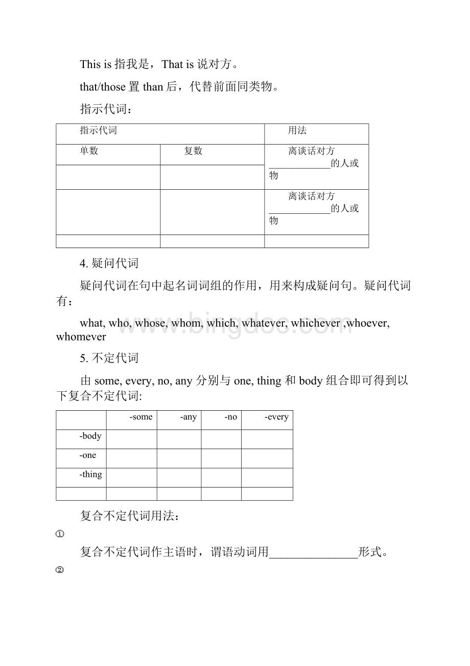 广东小升初英语专题教案讲义第四讲词性代词介词连词特殊疑问词Word文档格式.docx_第3页