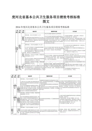 度河北省基本公共卫生服务项目绩效考核标准图文Word下载.docx