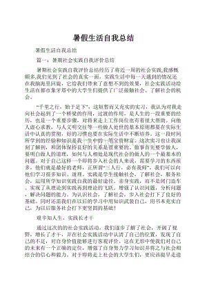 暑假生活自我总结文档格式.docx