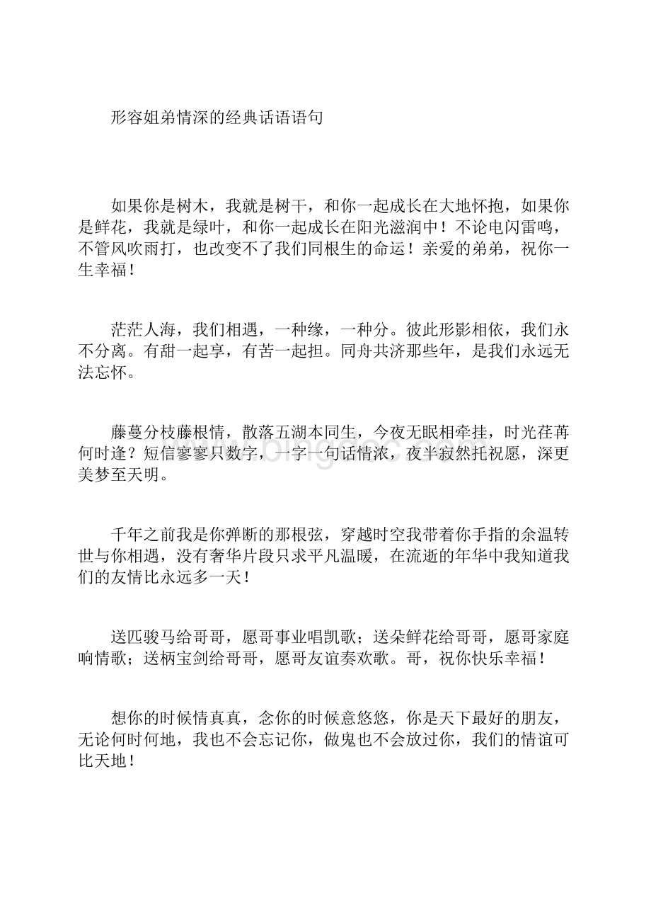 形容姐弟情深的句子古诗词经典话语语句Word文档下载推荐.docx_第3页