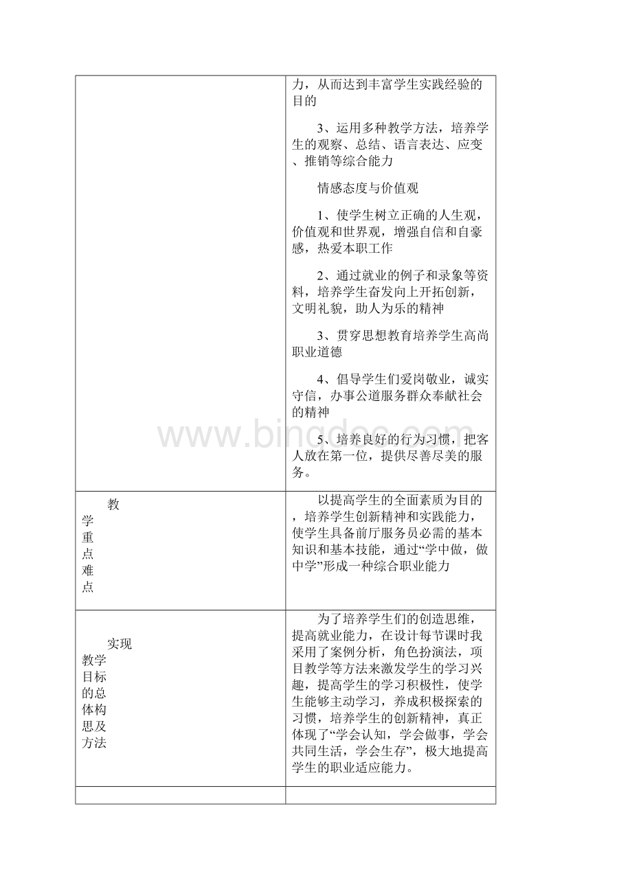 酒店专业《客房》授课计划Word文档下载推荐.docx_第3页