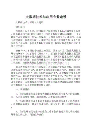 大数据技术与应用专业建设文档格式.docx