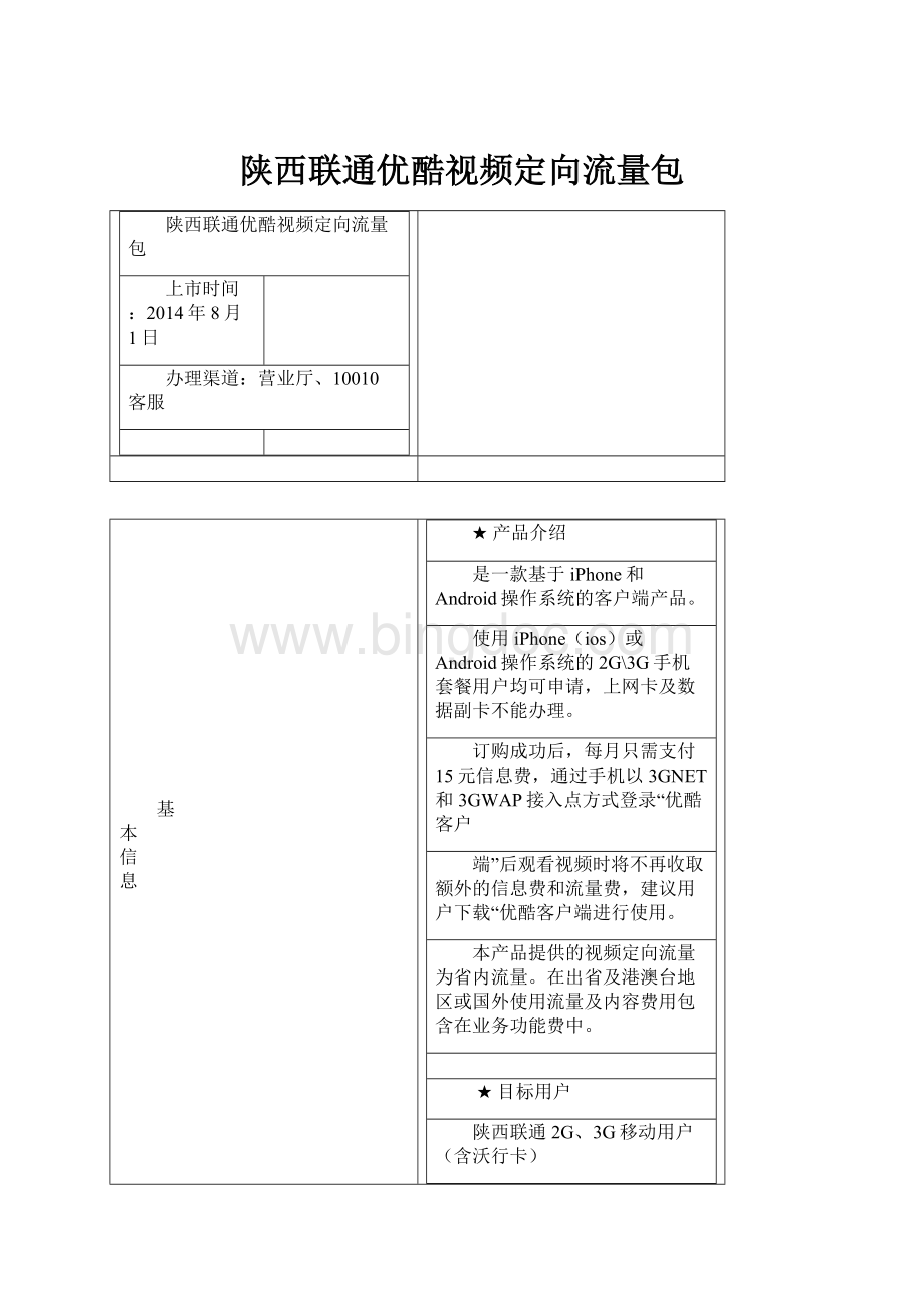 陕西联通优酷视频定向流量包Word文件下载.docx_第1页