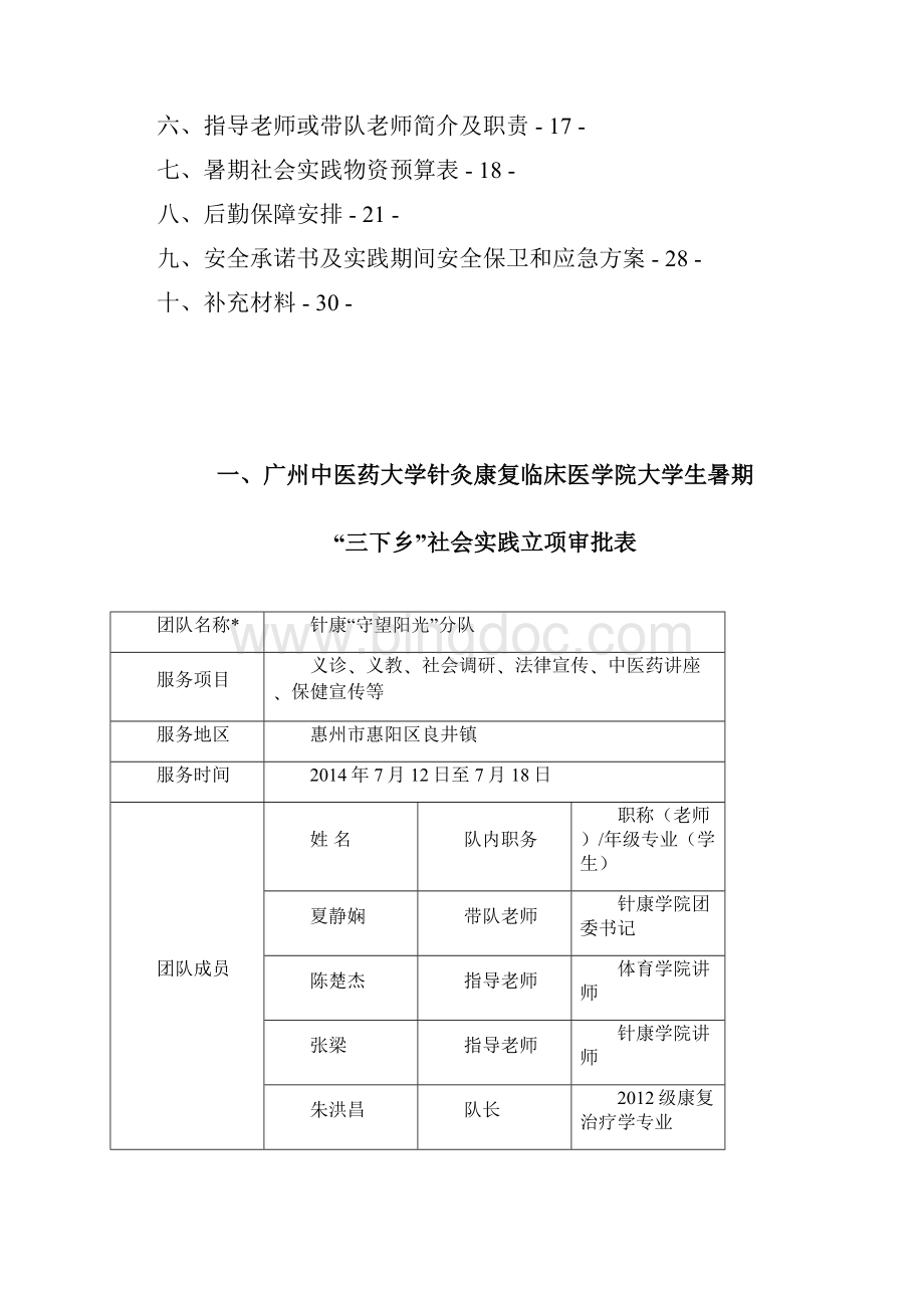 团队申报书模板新Word文档下载推荐.docx_第2页