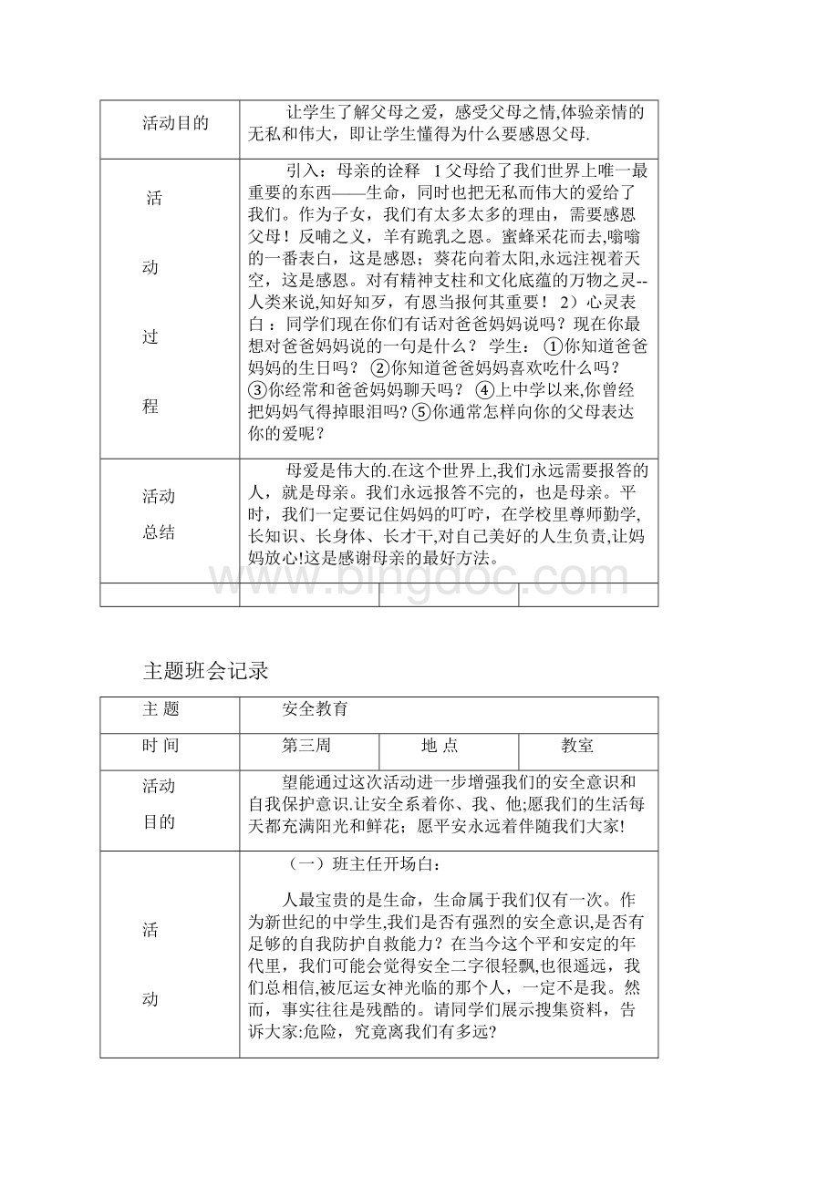 八年级主题班会记录Word下载.docx_第2页