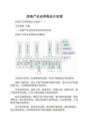 房地产企业涉税会计处理Word文档下载推荐.docx