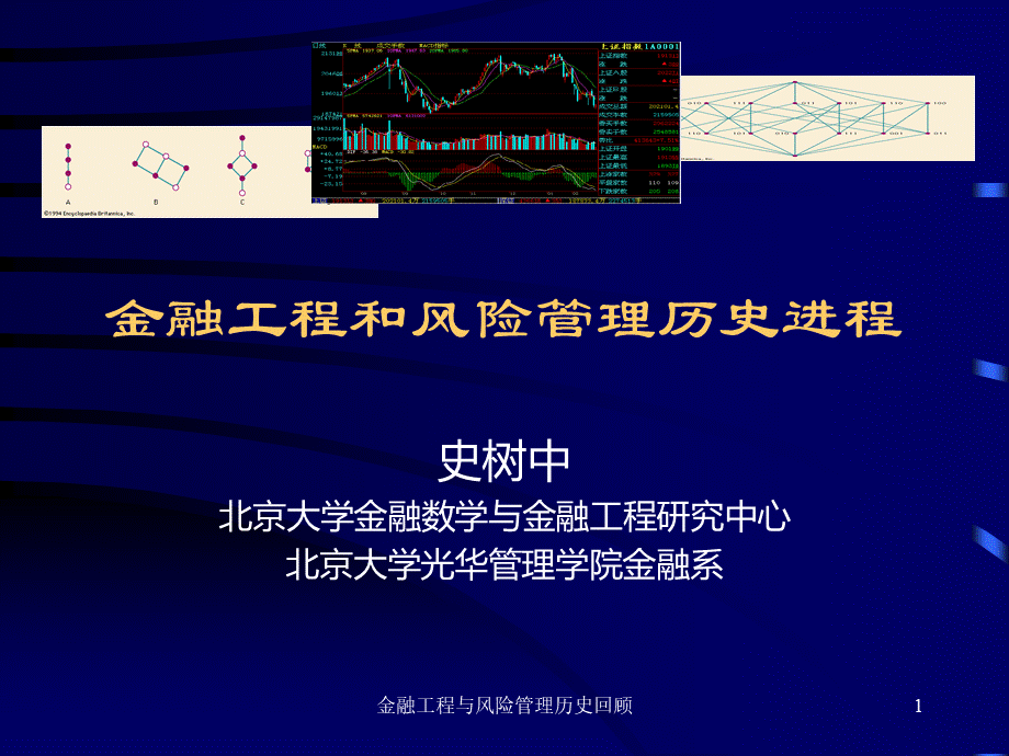 北大光华管理学院金融经济学课件-金融工程与风险管理的历史进程.ppt_第1页