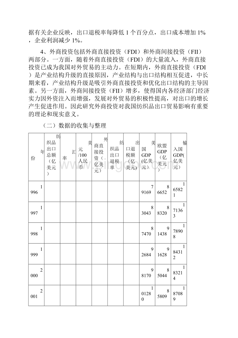 2张悦中国纺织品服装出口贸易影响因素实证分析.docx_第3页