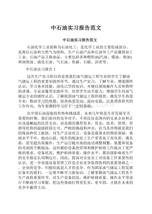 中石油实习报告范文.docx