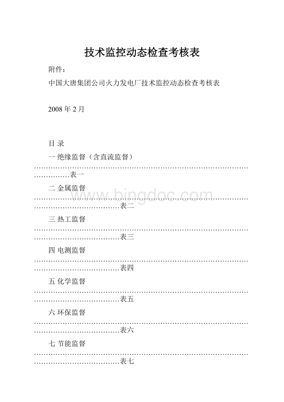 技术监控动态检查考核表Word下载.docx_第1页