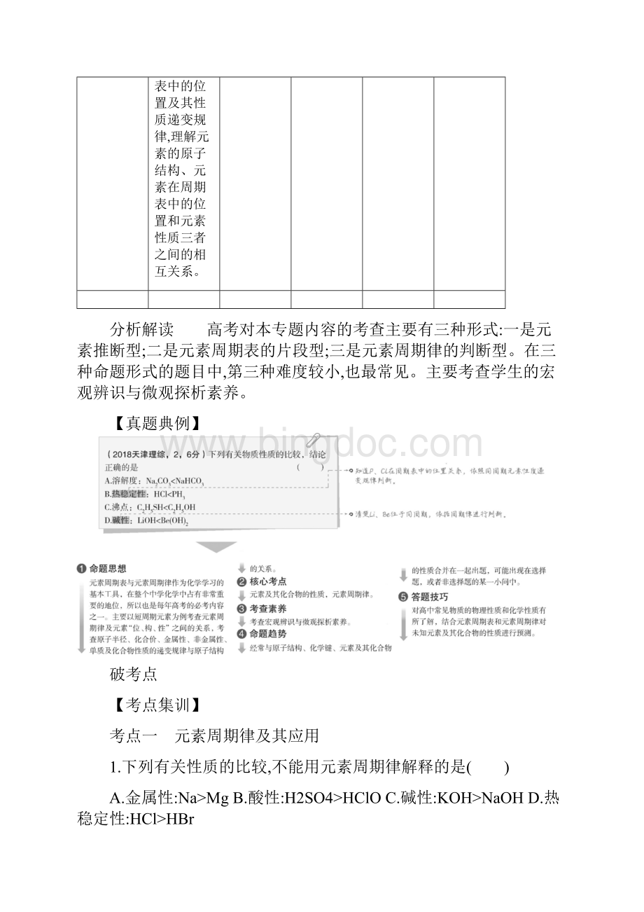 天津高考化学复习资料 元素周期律和元素周期表.docx_第2页