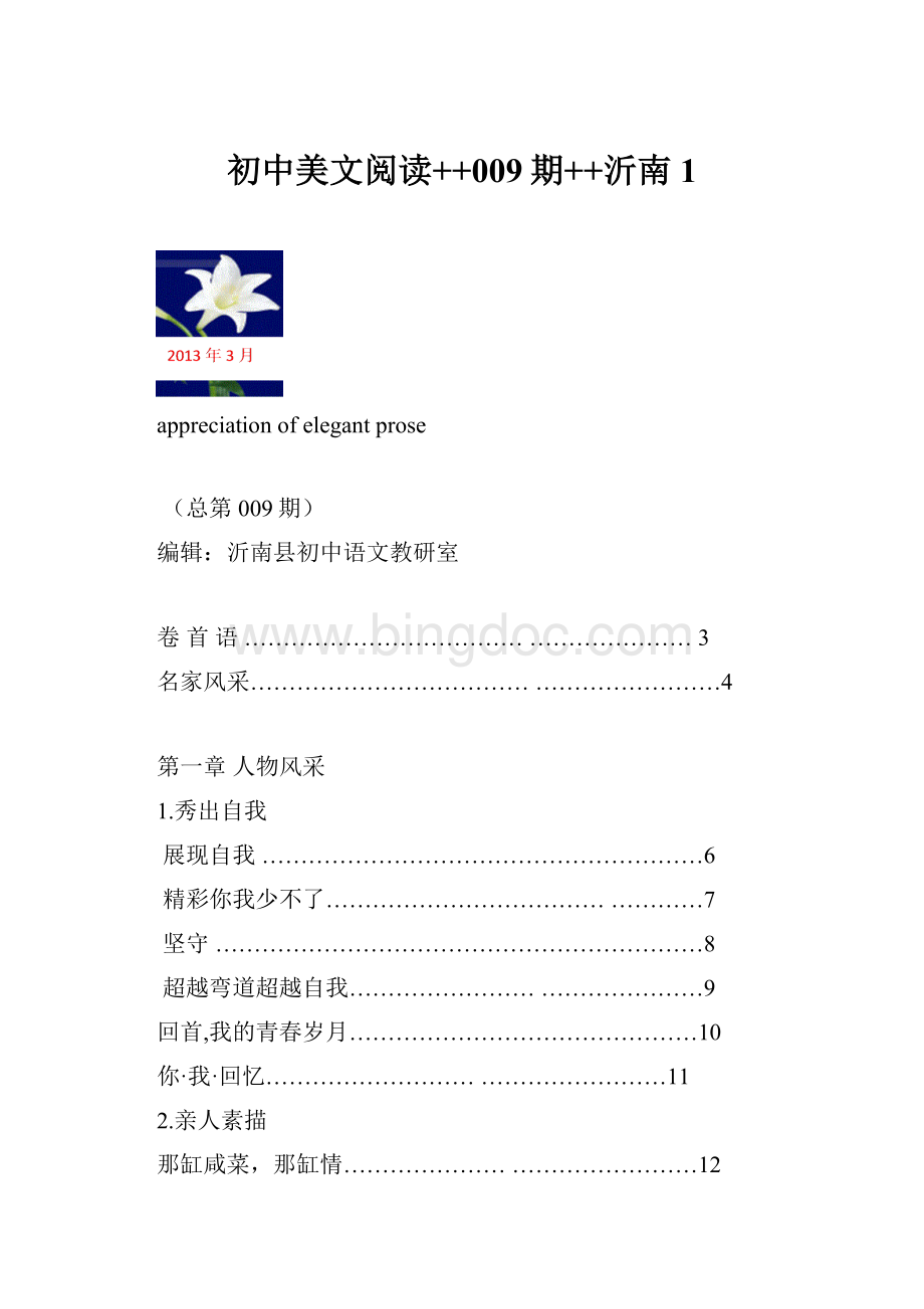 初中美文阅读++009期++沂南1文档格式.docx_第1页