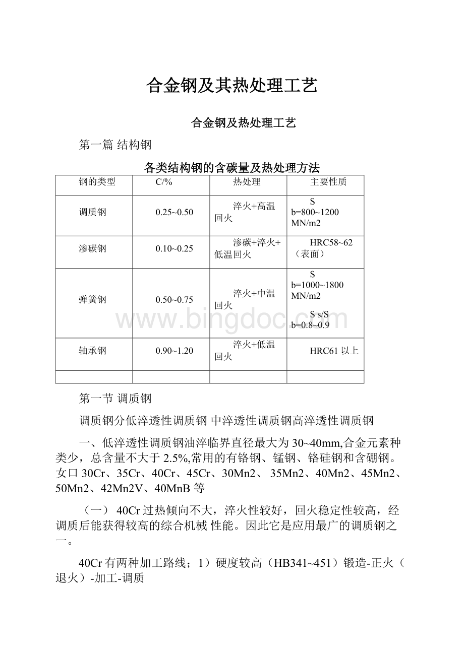 合金钢及其热处理工艺.docx