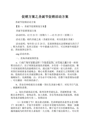 促销方案之圣诞节促销活动方案.docx