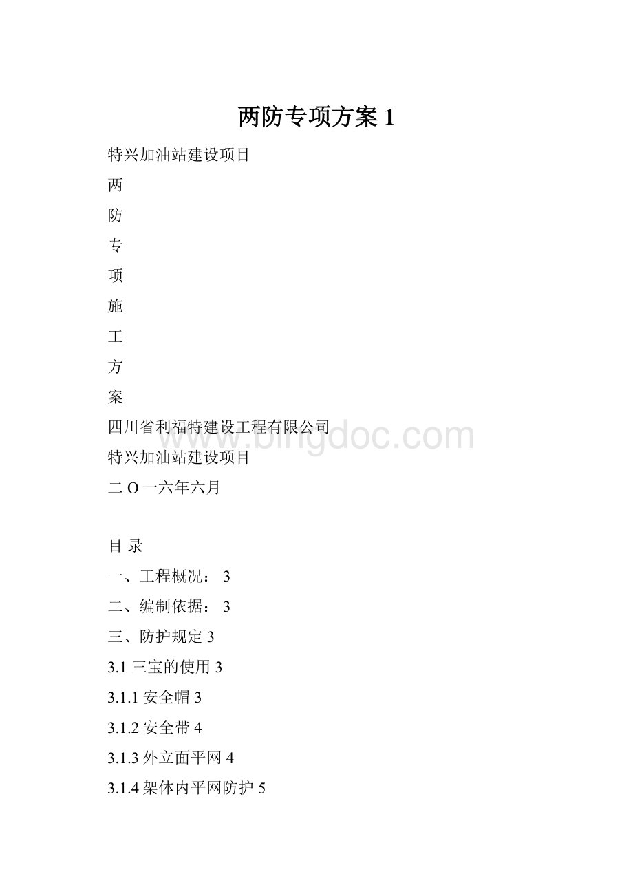 两防专项方案1Word格式文档下载.docx