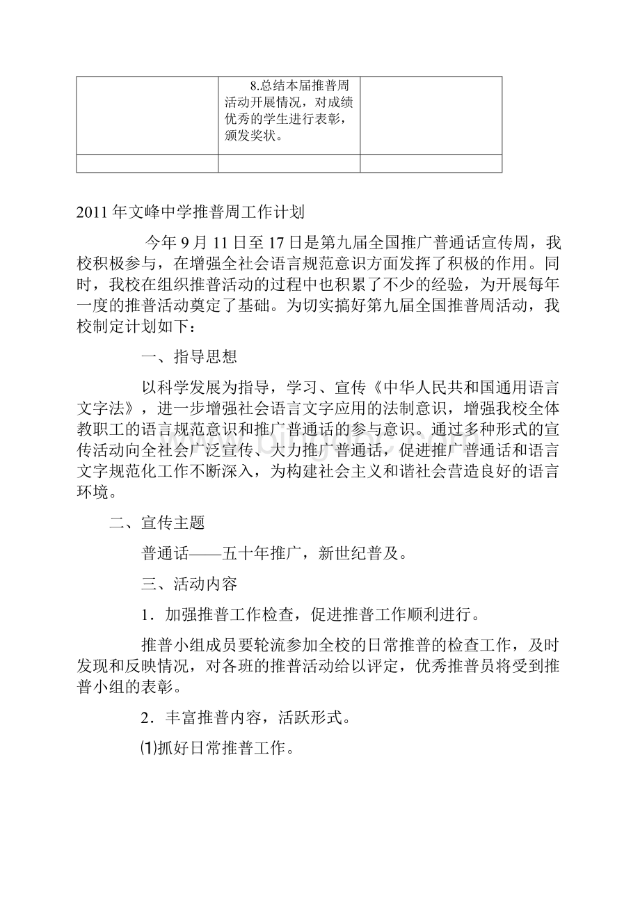 文峰中学第十一届推普周工作计划.docx_第3页