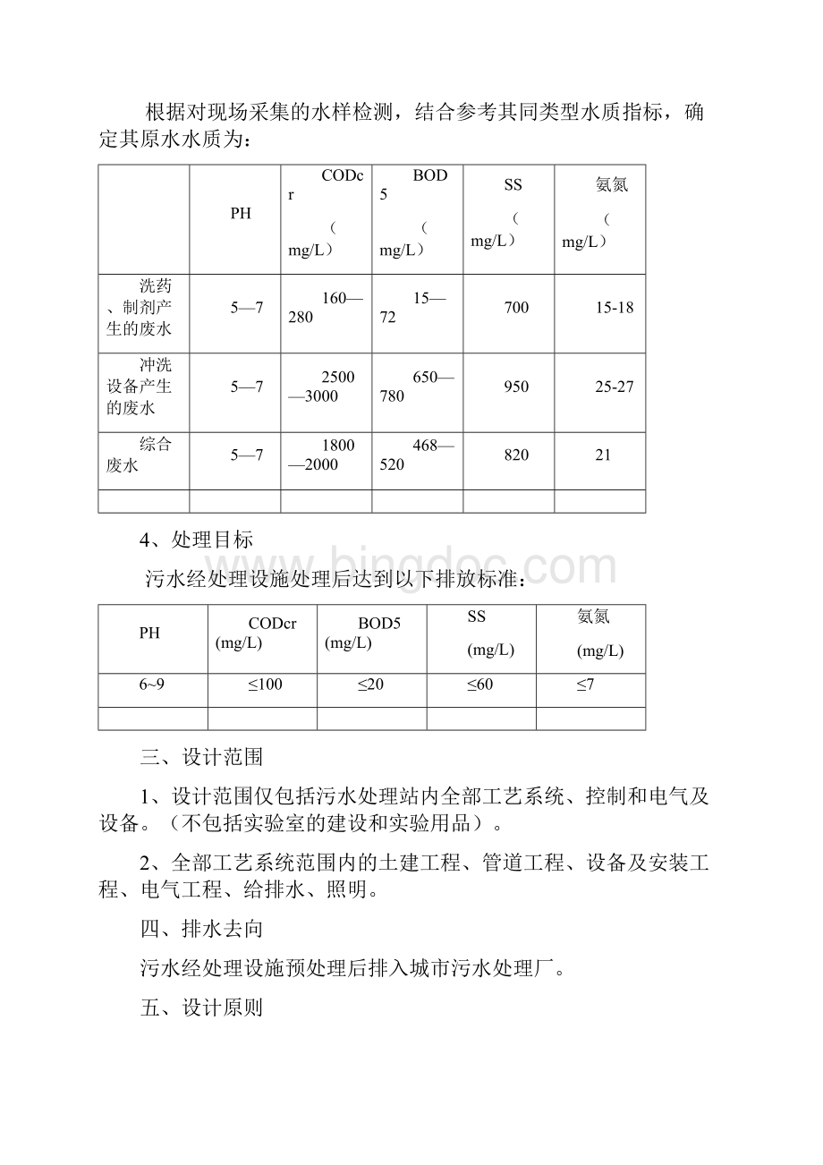 XX制药厂生产废水处理设计方案.docx_第2页