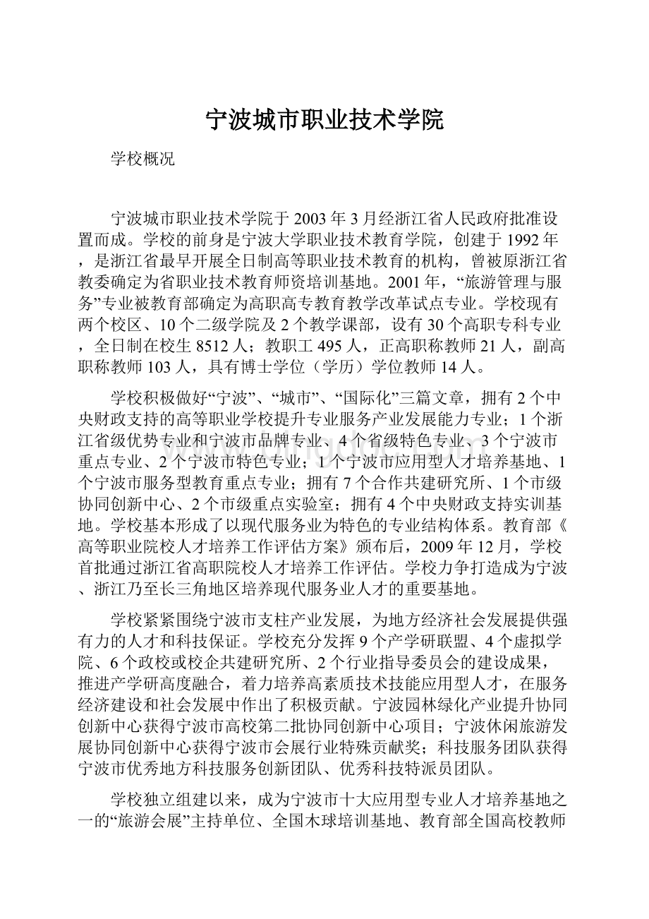 宁波城市职业技术学院文档格式.docx_第1页